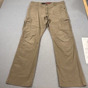 PANTS CARGO Wrangler ATG MENS 38X30 All Terrain Gear KHAKI Nylon Spandex